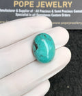 Natural Tibetan Turquoise Gemstone Smooth Oval Shape Cabochon High Quality Loose Gemstones For Jewelry Making 20x15x7 MM Size 1 Pc V2827