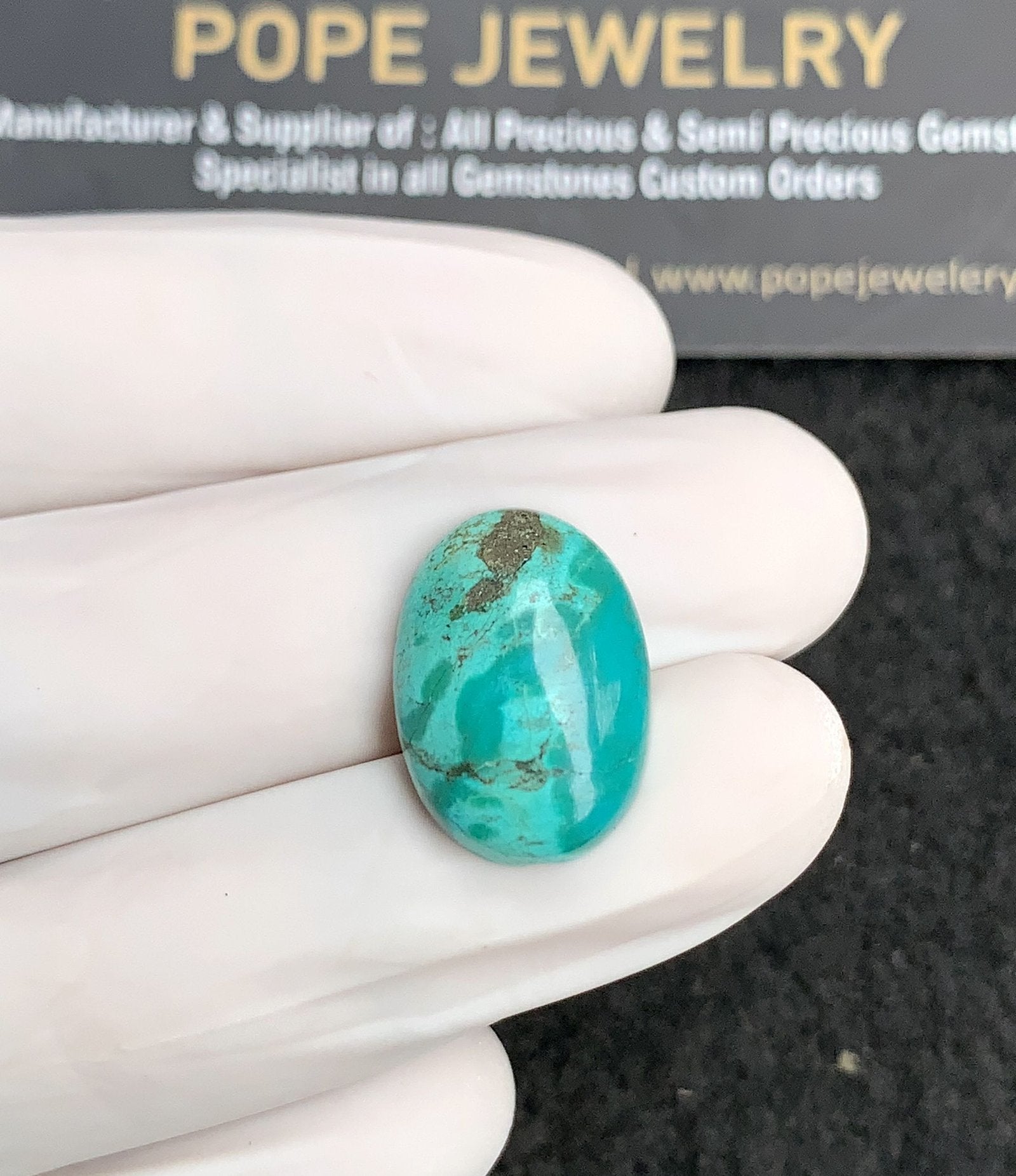 Natural Tibetan Turquoise Gemstone Smooth Oval Shape Cabochon High Quality Loose Gemstones For Jewelry Making 18x13x5 MM Size 1 Pc V2828
