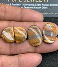 Natural Tiger Eye Gemstone Smooth Mix Shape Cabochon Shape High Quality Loose Gemstones For Jewelry Making 17-23 MM Size 2 Pair Pcs V4866