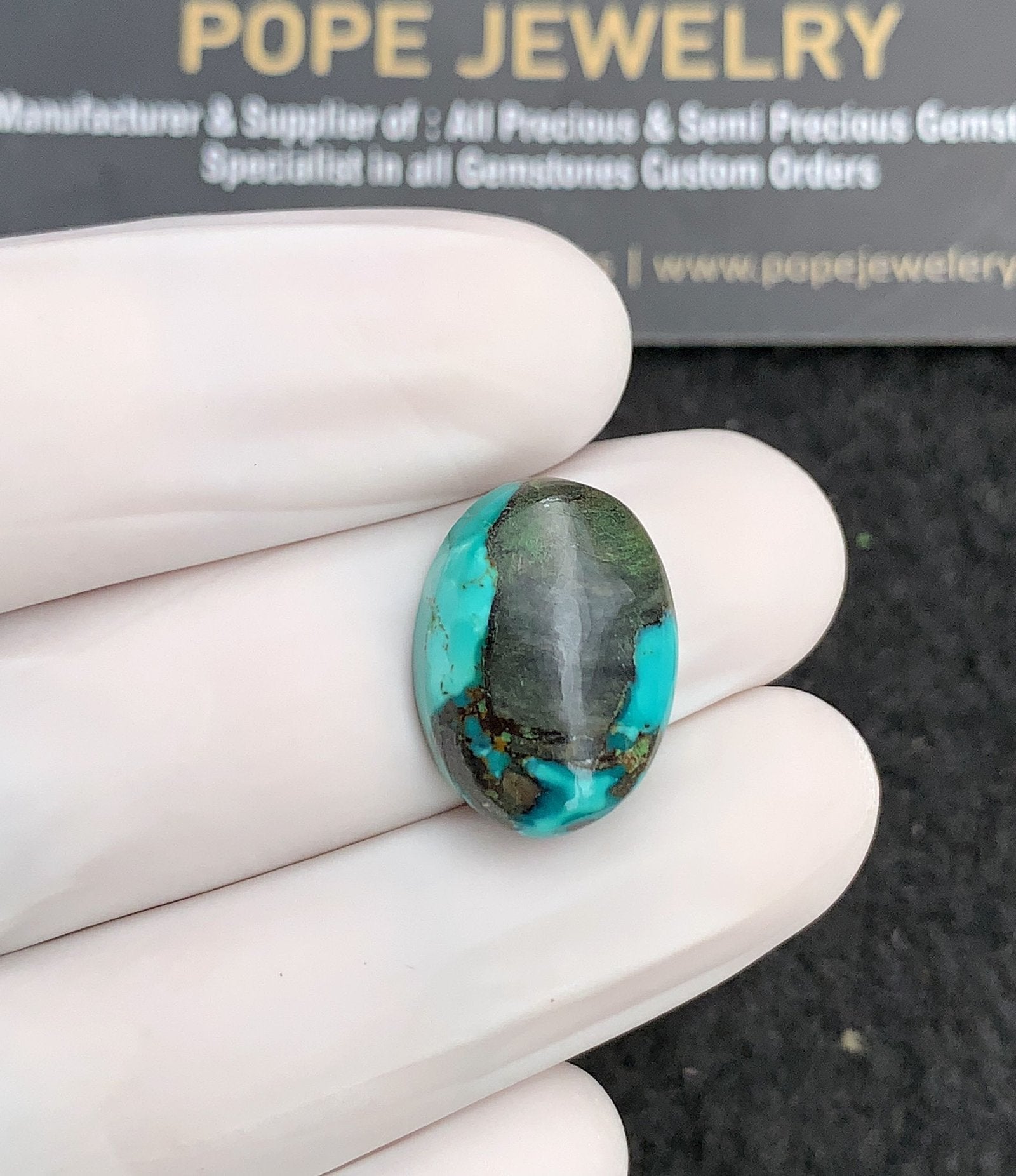 Natural Tibetan Turquoise Gemstone Smooth Oval Shape Cabochon High Quality Loose Gemstones For Jewelry Making 18x13x6 MM Size 1 Pc V2831