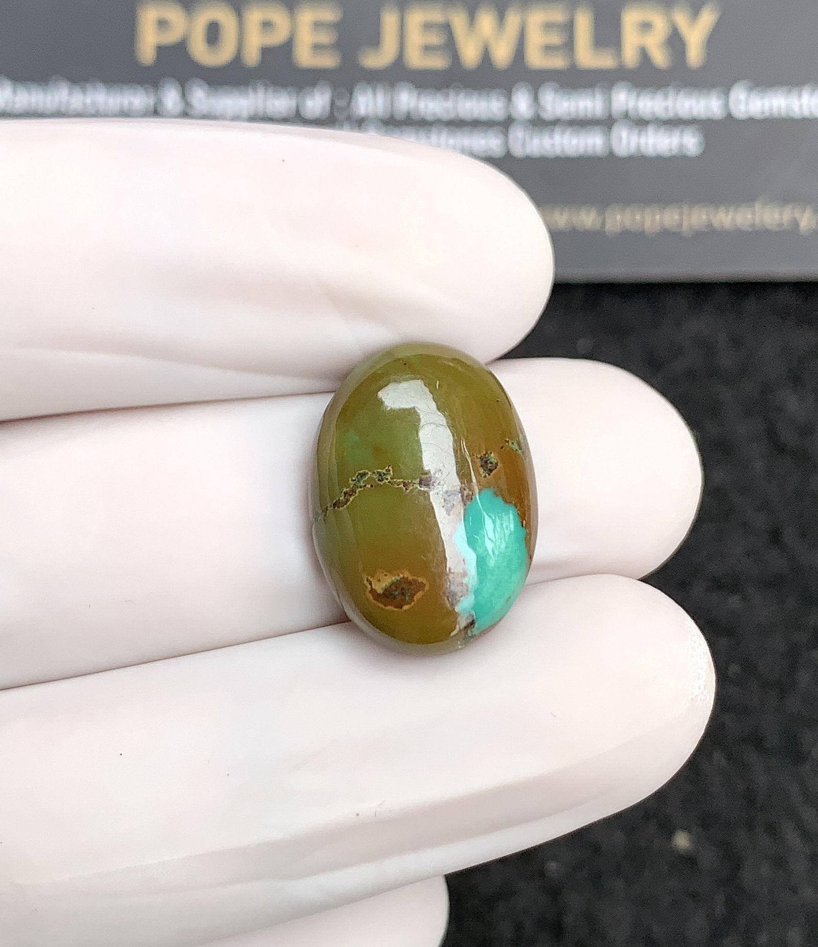Natural Tibetan Turquoise Gemstone Smooth Oval Shape Cabochon High Quality Loose Gemstones For Jewelry Making 18x13x5 MM Size 1 Pc V2833