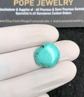Natural Tibetan Turquoise Gemstone Smooth Fancy Shape Cabochon High Quality Loose Gemstones For Jewelry Making 16x16x4 MM Size 1 Pc V2835