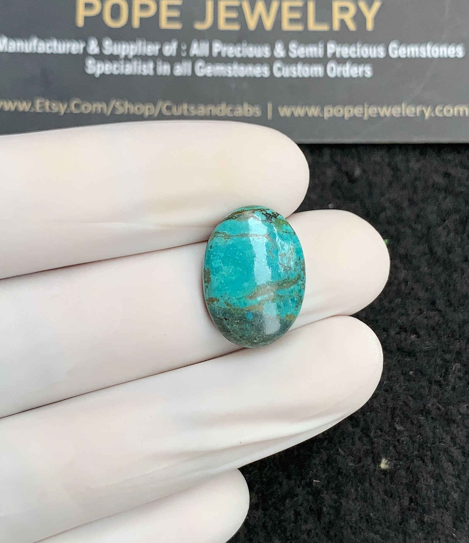 Natural Tibetan Turquoise Gemstone Smooth Oval Shape Cabochon High Quality Loose Gemstones For Jewelry Making 18x13x4 MM Size 1 Pc V2845
