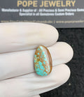 Natural Tibetan Turquoise Gemstone Smooth Fancy Shape Cabochon High Quality Loose Gemstones For Jewelry Making 18x10x4 MM Size 1 Pc V2851