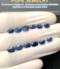 Natural Blue Sapphire Gemstone Faceted Oval Shape High Quality Loose Gemstones For Jewelry Making 5-7 MM Size 12 Pc V2873