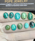Natural Tibetan Turquoise Gemstone Smooth Mix Shape Cabochon High Quality Loose Gemstones For Jewelry Making 9-14 MM Size 10 Pcs V2875