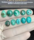 Natural Tibetan Turquoise Gemstone Smooth Mix Shape Cabochon High Quality Loose Gemstones For Jewelry Making 10-14 MM Size 10 Pcs V2876