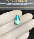 Natural Tibetan Turquoise Gemstone Smooth Fancy Shape Cabochon High Quality Loose Gemstones For Jewelry Making 19x11x4 MM Size V2888