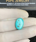 Natural Tibetan Turquoise Gemstone Smooth Oval Shape Cabochon High Quality Loose Gemstones For Jewelry Making 18x13x3 MM Size V2890