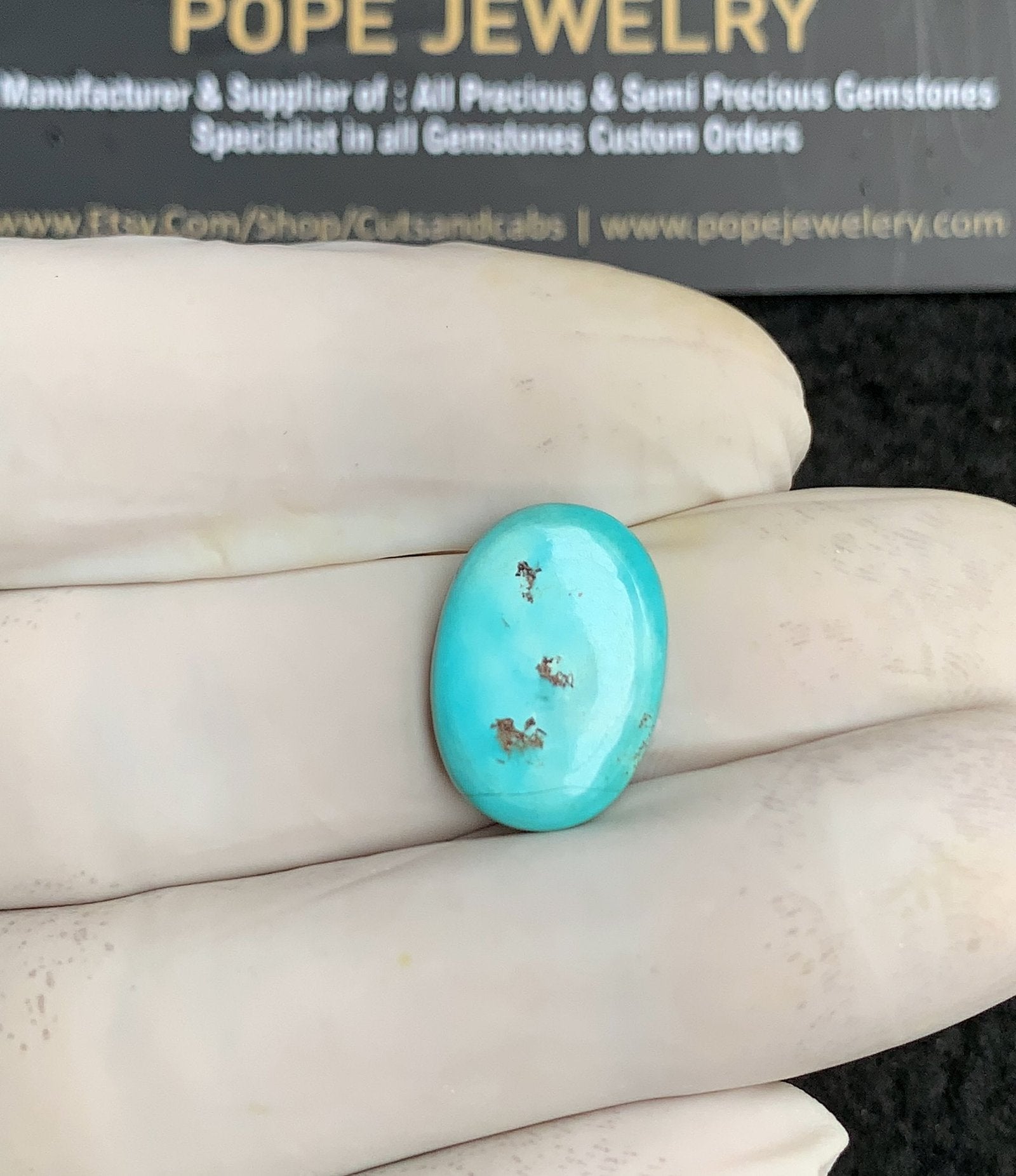 Natural Tibetan Turquoise Gemstone Smooth Oval Shape Cabochon High Quality Loose Gemstones For Jewelry Making 18x13x3 MM Size V2890
