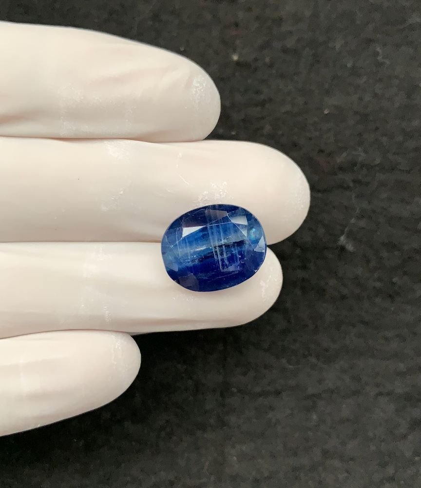 Natural Blue Kyanite Gemstone Faceted Cut Oval Shape 15x13x7 MM 1 Pcs Blue Kyanite High Quality Gemstone Wholesale gems SM24121