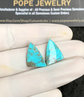 Natural American Turquoise Gemstone Smooth Fancy Shape Cabochon High Quality Loose Gemstones For Jewelry Making 16x12 MM Size 1 Pair V2900