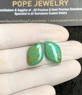 Natural American Turquoise Gemstone Smooth Fancy Shape Cabochon High Quality Loose Gemstones For Jewelry Making 18x11 MM Size 1 Pair V2907