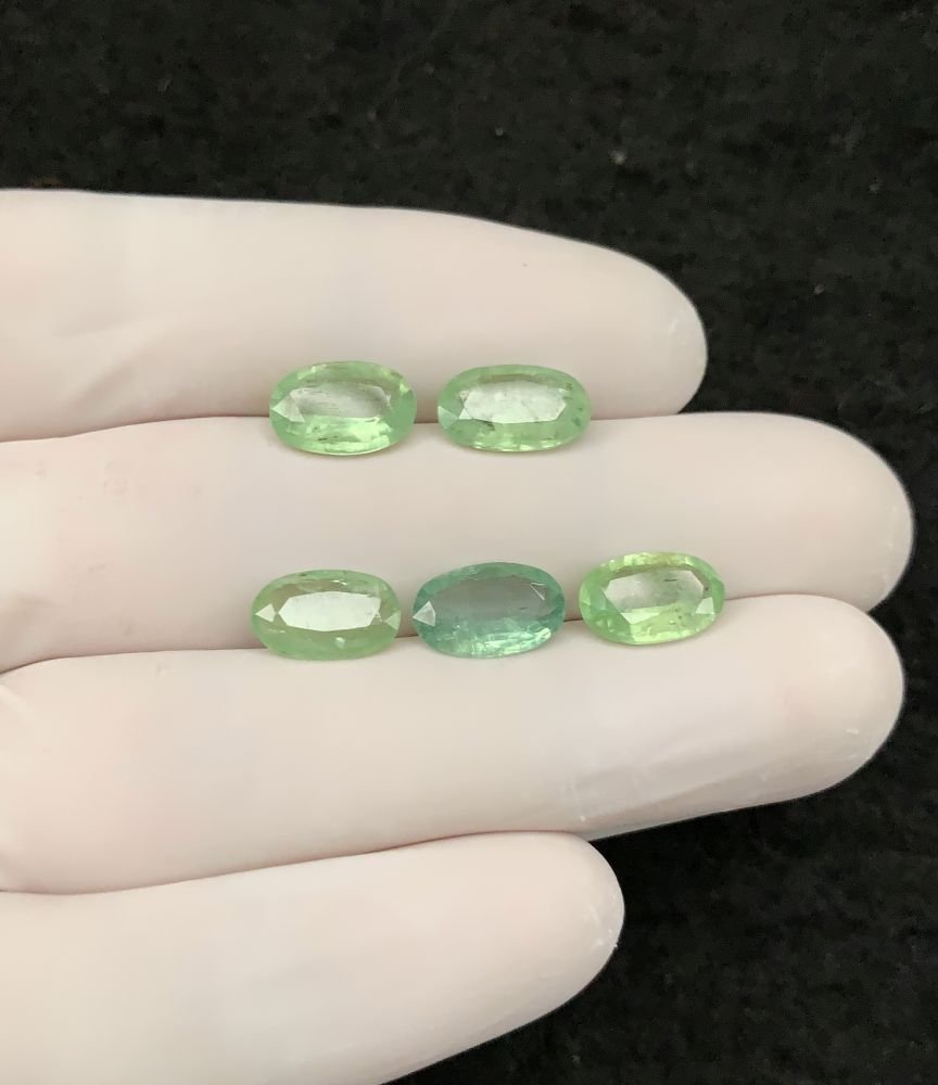 Natural Mint Kyanite Gemstone Faceted Cut Oval Shape 10-11 MM 5 Pcs Mint Kyanite High Quality Gemstone Wholesale gems SM24141