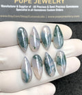 Natural Moss Agate Gemstone Smooth Pear Shape Cabochon High Quality Loose Gemstones For Jewelry Making 20x8 MM Size 8 Pcs SM24845
