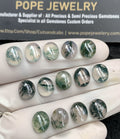 Natural Moss Agate Gemstone Smooth Oval Shape Cabochon High Quality Loose Gemstones For Jewelry Making 10x8 MM Size 14 Pcs SM24855