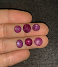 Natural Star Ruby Gemstone Cabochon Smooth Fancy Shape 8-9 MM 6 Pcs Star Ruby High Quality Gemstone Cabochon Wholesale gems SM24177