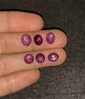 Natural Star Ruby Gemstone Cabochon Smooth Fancy Shape 7-8 MM 6 Pcs Star Ruby High Quality Gemstone Cabochon Wholesale gems SM24180