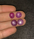 Natural Star Ruby Gemstone Cabochon Smooth Fancy Shape 10-11 MM 4 Pcs Star Ruby High Quality Gemstone Cabochon Wholesale gems SM24186