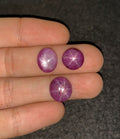 Natural Star Ruby Gemstone Cabochon Smooth Fancy Shape 11-12 MM 3 Pcs Star Ruby High Quality Gemstone Cabochon Wholesale gems SM24192