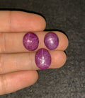 Natural Star Ruby Gemstone Cabochon Smooth Fancy Shape 12-15 MM 3 Pcs Star Ruby High Quality Gemstone Cabochon Wholesale gems SM24195