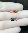 Natural Tourmaline Gemstone Faceted Cut Mix Shape High Quality Loose Gemstones For Jewelry Making 6-7 MM Size 4 Pcs SM24202