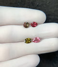Natural Tourmaline Gemstone Faceted Cut Mix Shape High Quality Loose Gemstones For Jewelry Making 5-7 MM Size 4 Pcs SM24205
