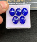 Natural Lapis Lazuli Doublet Gemstone Rose Cut Oval Shape Cabochon High Quality Loose Gemstones For Jewelry Making 13-14 MM Size 5 Pcs V5132