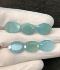 Natural Aquamarine Faceted Cut Oval Shape High Quality Loose Gemstones For Jewelry Making 14x10 MM Size 6 Pcs SM24236