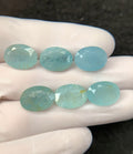 Natural Aquamarine Faceted Cut Oval Shape High Quality Loose Gemstones For Jewelry Making 14x10 MM Size 6 Pcs SM24237