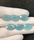 Natural Aquamarine Gemstone Faceted Cut Oval Shape High Quality Loose Gemstones For Jewelry Making 14x10 MM Size 6 Pcs SM24238