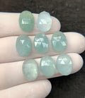 Natural Aquamarine Gemstone Rose Cut Oval Shape Cabochon High Quality Loose Gemstones For Jewelry Making 14x10 MM Size 8 Pcs SM24239