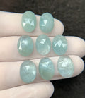 Natural Aquamarine Gemstone Rose Cut Oval Shape Cabochon High Quality Loose Gemstones For Jewelry Making 14x10 MM Size 8 Pcs SM24240