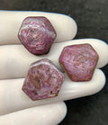 Natural Ruby Gemstone Smooth Fancy Shape Cabochon High Quality Loos Gemstone For Jewelry Making 18-21 MM Size 3 Pcs SM24241