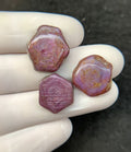 Natural Ruby Gemstone Smooth Fancy Shape Cabochon High Quality Loos Gemstone For Jewelry Making 17-19 MM Size 3 Pcs SM24242