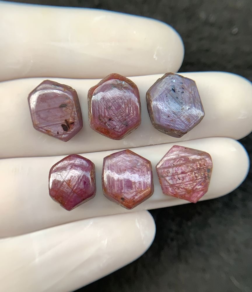 Natural Ruby Gemstone Smooth Fancy Shape Cabochon High Quality Loos Gemstone For Jewelry Making 11-14 MM Size 6 Pcs SM24243