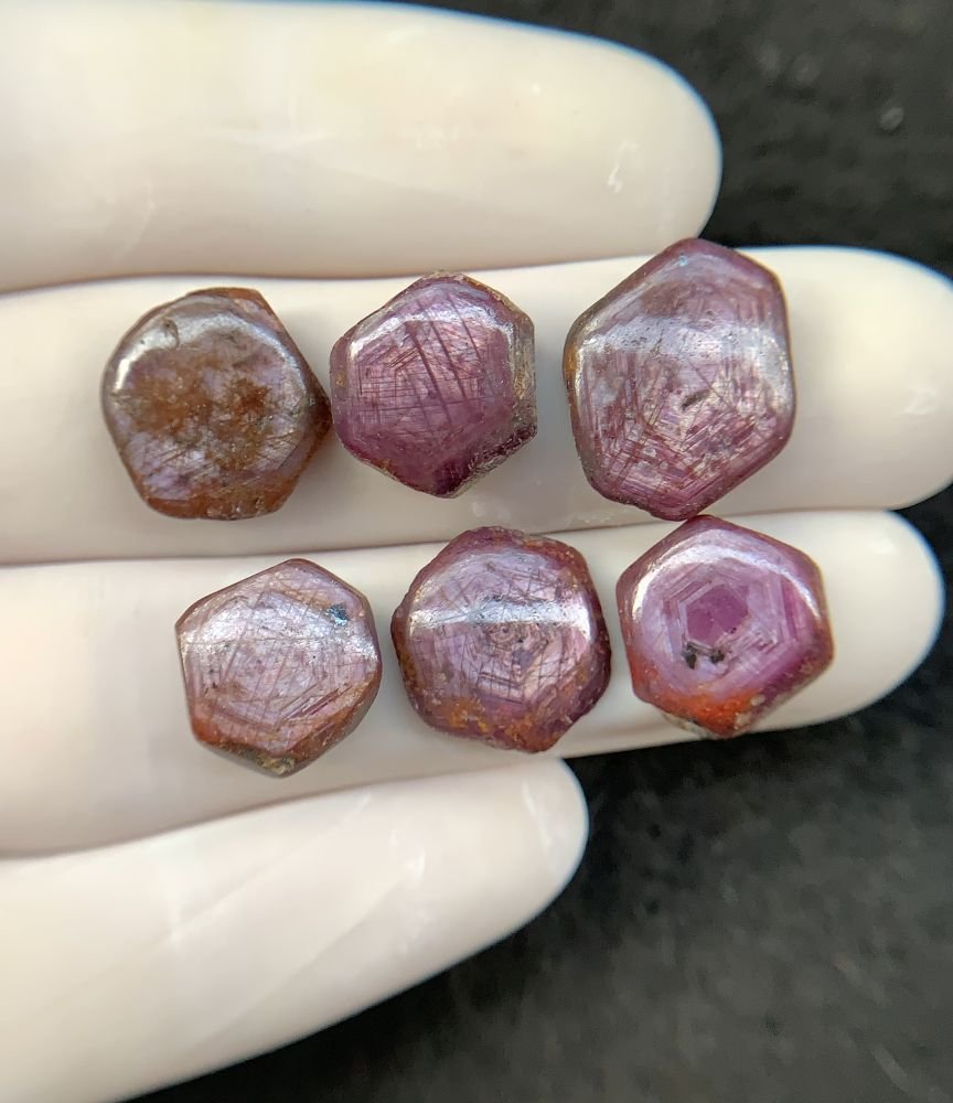 Natural Ruby Gemstone Smooth Fancy Shape High Quality Cabochons Loos Gemstone For Jewelry Making 12-16 MM Size 6 Pcs SM24245