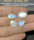 Natural Rainbow Moonstone Gemstone Faceted Cut Mix Shape High Quality Loose Gemstones For Jewelry Making 12-16 MM Size 4 Pcs SM24911