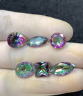 Mystic Topaz Gemstone Faceted Cut Mix Shape High Quality Loose Gemstones For Jewelry Making 10-6 MM Size 6 Pcs V4493