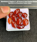 Natural Hessonite Garnet Gemstone Smooth Hexagon Shape Cabochon High Quality Loose Gemstones For Jewelry Making 10-16 MM Size 10 Pcs V4951