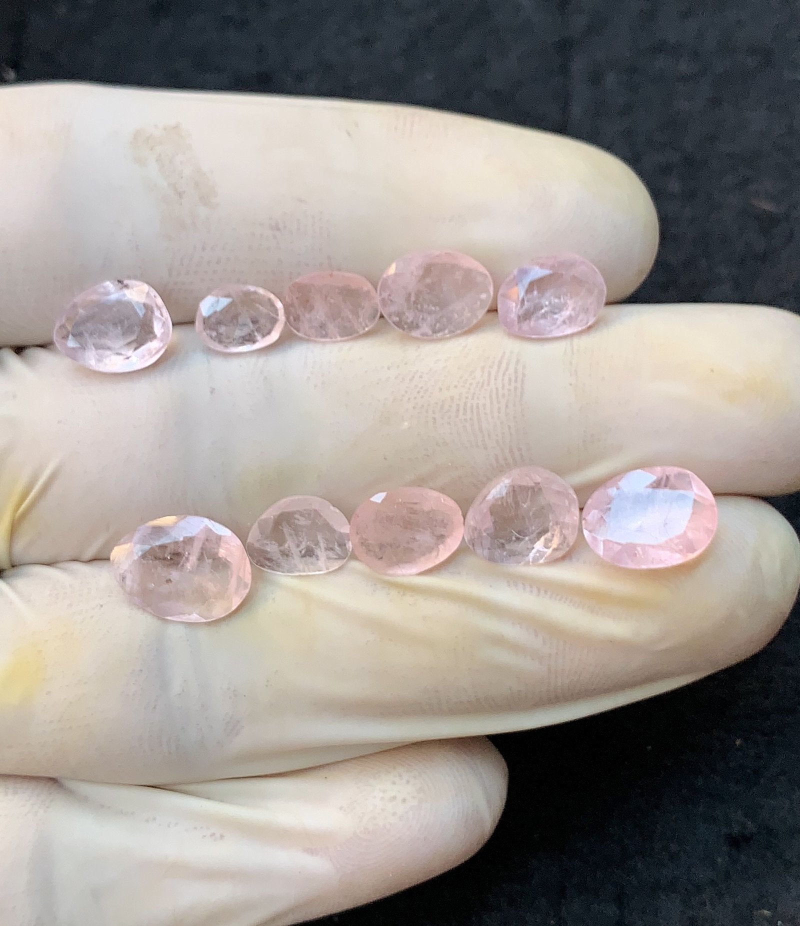 Natural Morganite Gemstone Faceted Cut Fancy Shape High Quality Loose Gemstones For Jewelry Making 7-11 MM Size 10 Pcs V4496