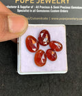 Natural Hessonite Garnet Gemstone Rose Cut Fancy Shape Cabochon High Quality Loose Gemstones For Jewelry Making 11-14 MM Size 5 Pcs V4955