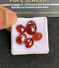 Natural Hessonite Garnet Gemstone Rose Cut Fancy Shape Cabochon High Quality Loose Gemstones For Jewelry Making 11-16 MM Size 5 Pcs V4956
