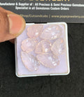 Natural Rose Quartz Gemstone Hand Carved Leaf Shape Cabochon High Quality Loose Gemstones For Jewelry Making 14-18 MM Size 7 Pcs V4957