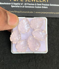 Natural Rose Quartz Gemstone Hand Carved Leaf Shape Cabochon High Quality Loose Gemstones For Jewelry Making 16-17 MM Size 6 Pcs V4958