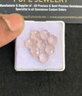 Natural Rose Quartz Gemstone Checker Cut Flower Shape Cabochon High Quality Loose Gemstones For Jewelry Making 8 MM Size 8 Pcs V4960