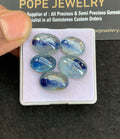 Natural Bi Color Kyanite Gemstone Smooth Oval Shape Cabochon High Quality Loose Gemstones For Jewelry Making 14-16 MM Size 5 Pcs V4975