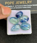 Natural Bi Color Kyanite Gemstone Smooth Mix Shape Cabochon High Quality Loose Gemstones For Jewelry Making 14-18 MM Size 5 Pcs V4977