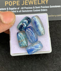 Natural Bi Color Kyanite Gemstone Smooth Rectangle Shape Cabochon High Quality Loose Gemstones For Jewelry Making 17-22 MM Size 5 Pcs V4978