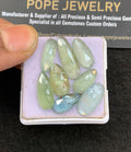 Natural Mint Kyanite Gemstone Rose Cut Mix Shape Cabochon High Quality Loose Gemstones For Jewelry Making 14-21 MM Size 8 Pcs V4992